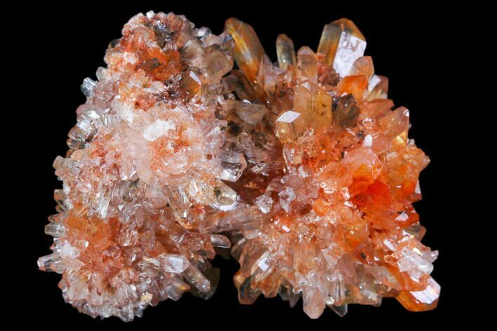 Orange Creedite Crystal Cluster - Durango, Mexico #79384